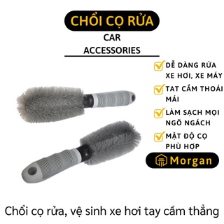 [1 ĐỔI 1] Cọ Vệ Sinh Xe Hơi - Chổi Cọ Vành Xe Ô Tô, Đa Năng Tay Cầm Thẳng 8680