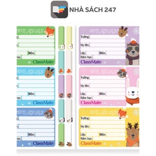 Nhãn vở Animal Classmate-NT219 đơn giản, đẹp mắt  điểm nhấn của một cuốn vở của học sinh  tạo hứng thú khi mở sách vở ra