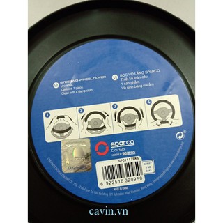 Bọc vô lăng Sparco SPC1117BK (Đen chỉ đỏ)