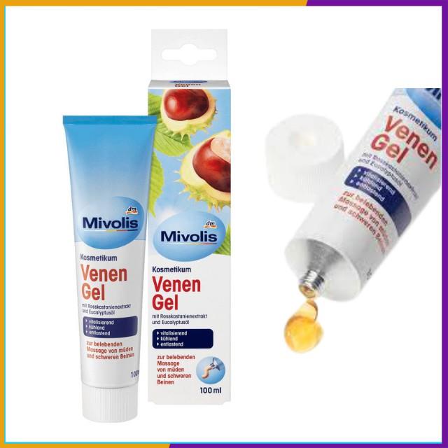 Gel bôi giãn tĩnh mạch Venen Gel Das Gesunde Plus Mivolis 100ml, hàng  Đức