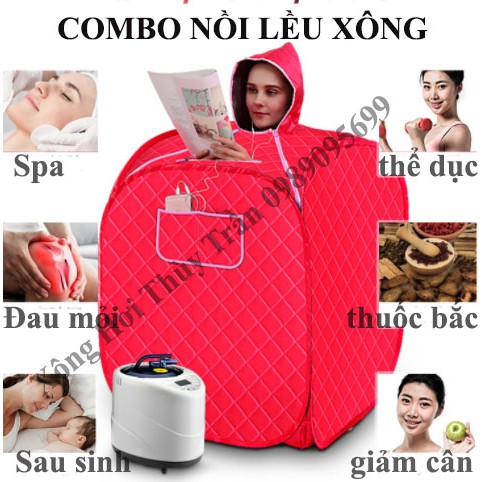 [Bộ Nồi Xông Hơi Cao Cấp Tại Nhà] Nồi xông hơi 4 Lít + Lều xông 3 lớp