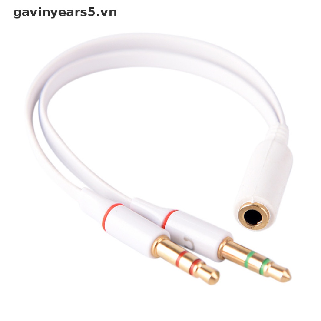 Cáp âm thanh chia 2 cổng cắm giắc 3.5mm chữ Y chuyên dụng cho tai nghe/ PC