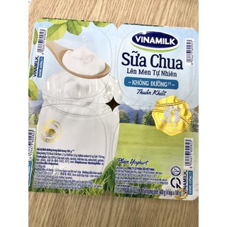 Lốc 4 hộp sữa chua Vinamilk CÓ ĐƯỜNG/ KHÔNG ĐƯỜNG/ NHA ĐAM 100g