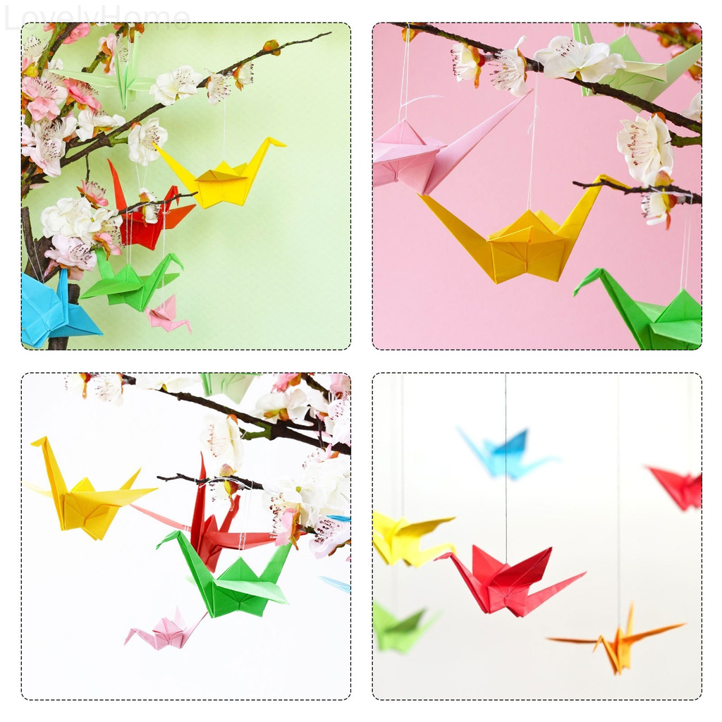Set 100 Giấy Vuông Nhiều Màu Làm Đồ Thủ Công