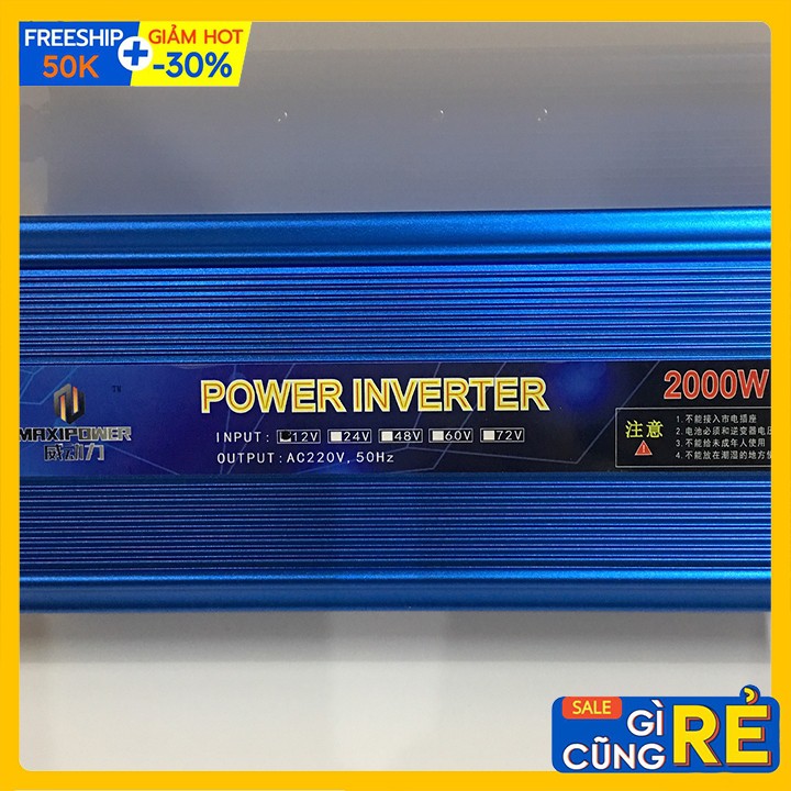 Máy Kích Điện Inverter 2000W 24V Lên 220V