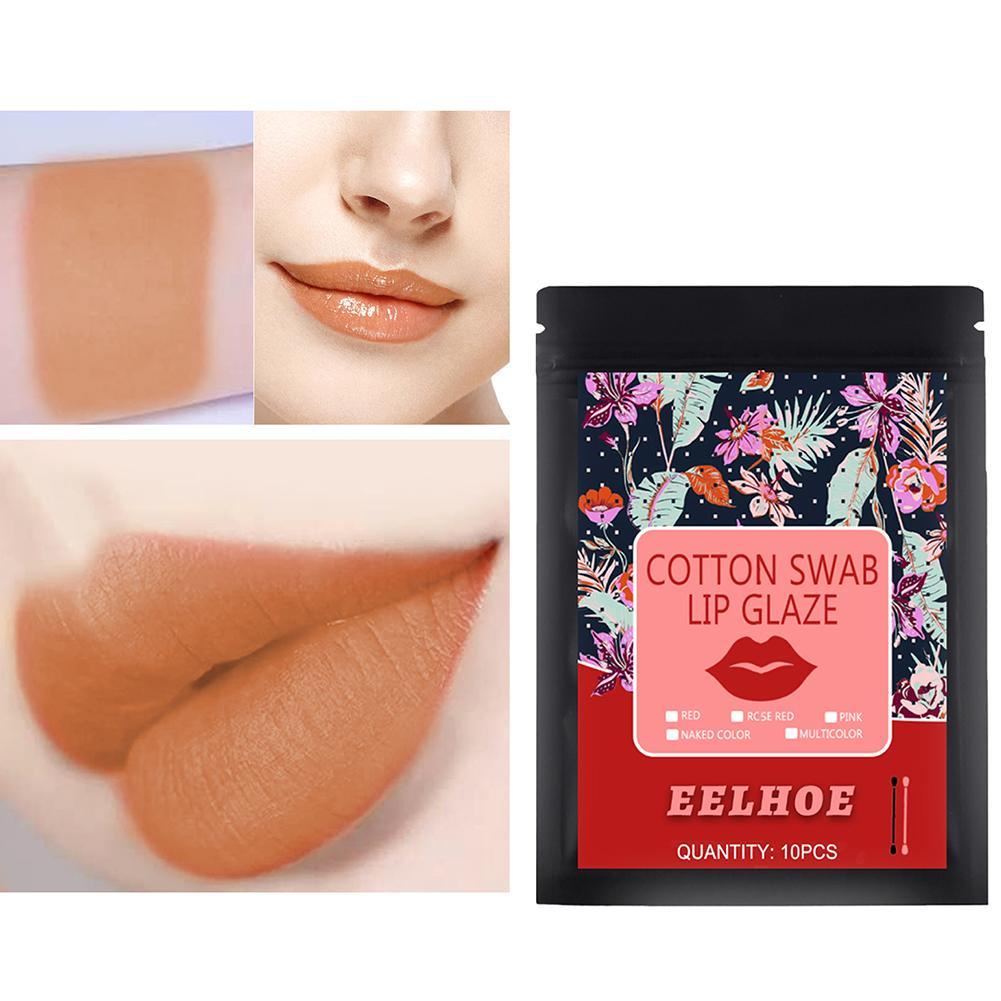 [Hàng mới về] Set 10 tăm bông cotton son môi J6G3 nhỏ gọn tiện lợi
