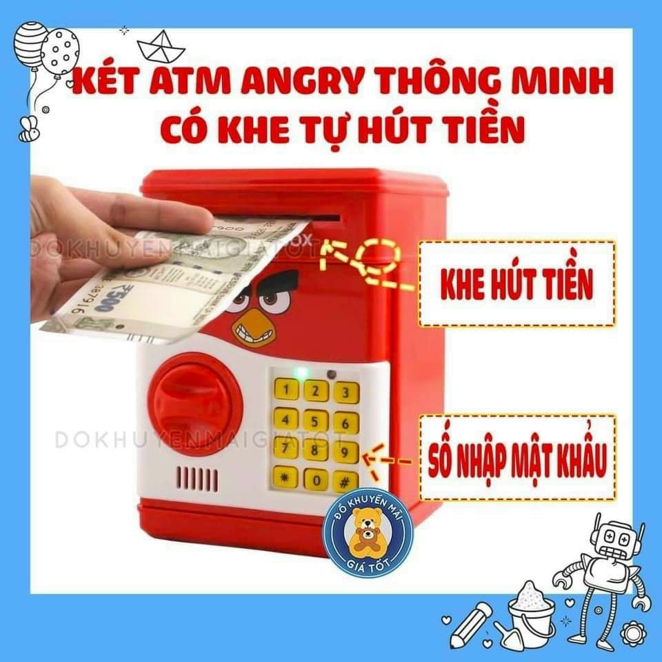 KÉT SẮT TIẾT KIỆM TIỀN MINI THÔNG MINH CHO BÉ