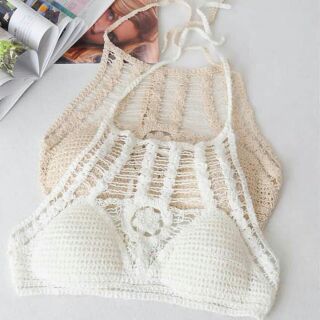 Áo bra len móc có mút ngực hàng QC