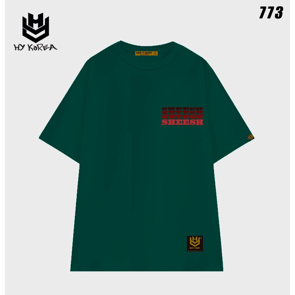 Áo thun nam tay lỡ HY KOREA nam nữ form rộng in hình Tay ôm Đầu lâu 773