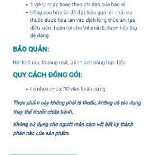 Viên uống Vitamin E