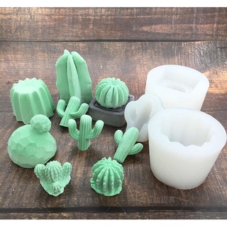 Khuôn Silicone Xương Rồng Sen Đá Khía Lớn 9Cm
