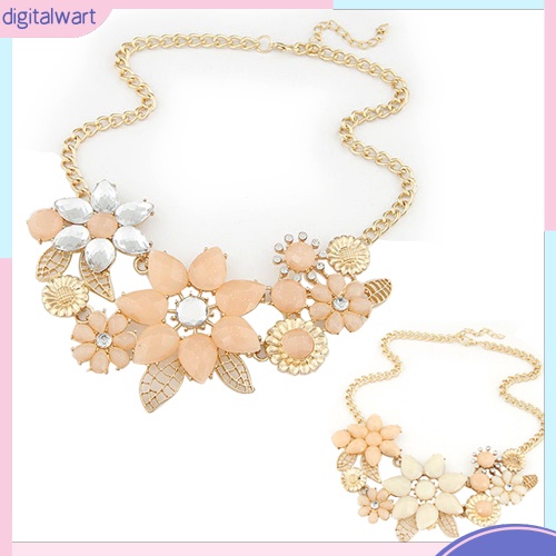 Dây Chuyền Hình Bông Hoa Đính Đá Thời Trang Thanh Lịch Dành Cho Nữ