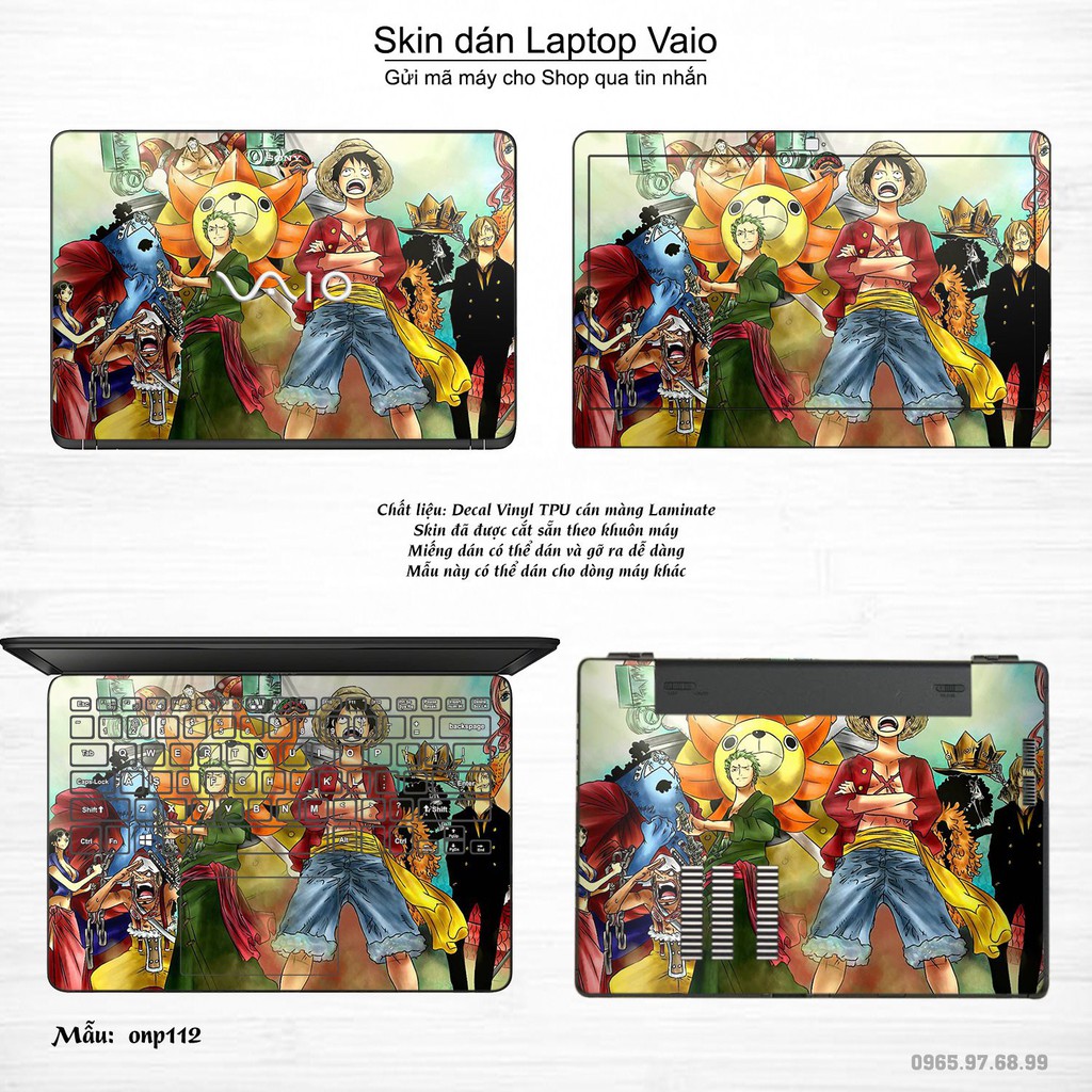 Skin dán Laptop Sony Vaio in hình One Piece _nhiều mẫu 12 (inbox mã máy cho Shop)