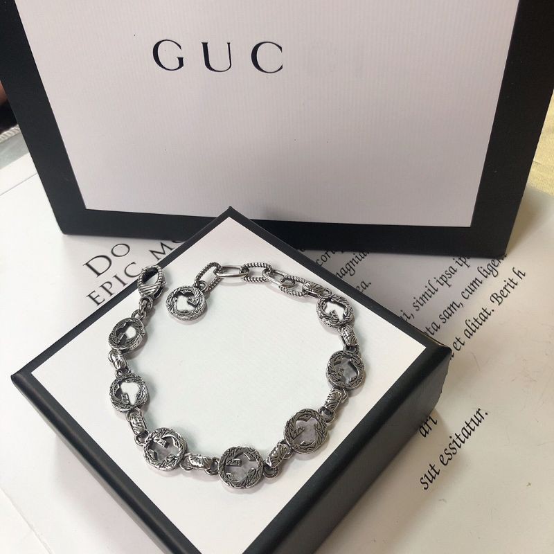 Guccì Men's Classical Engraving Patterns Double G Bracelet