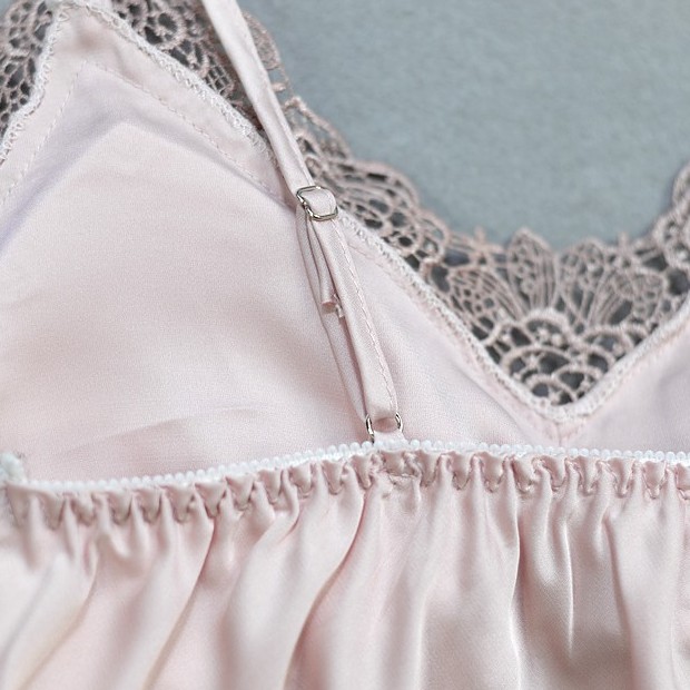 Váy ngủ sexy lụa hai dây💝FREESHIP💝 đồ ngủ lụa đẹp giá rẻ cổ V babydolls BIGSize MLXL 40-65KG | BigBuy360 - bigbuy360.vn