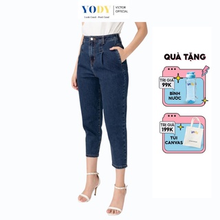 Quần Jean Baggy Nữ YODY Cạp Liền Trơn Lưng Cao Co Giãn Tốt Tôn Dáng Mã SP QJN3076