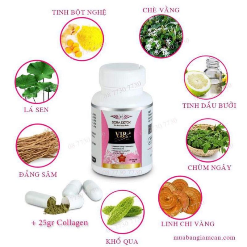 DORA DETOX GIẢM CÂN ĐẸP DA GIẢM 3-7KG