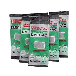Khẩu Trang Than Hoạt Tính DM01-AC (Dạng Túi) (COMBO 10 TÚI)