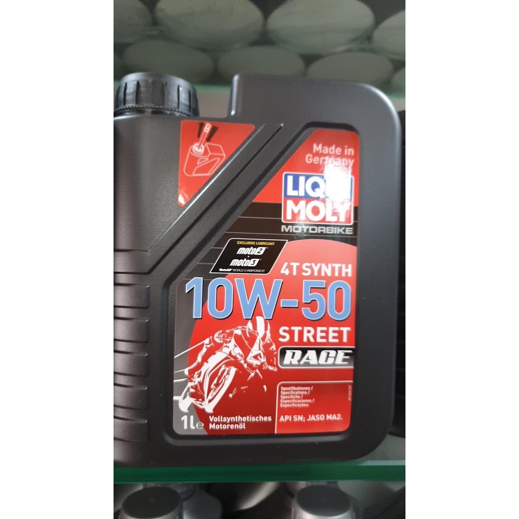 Nhớt liqui moly Street 10w50 100% tổng hợp dành cho xe số