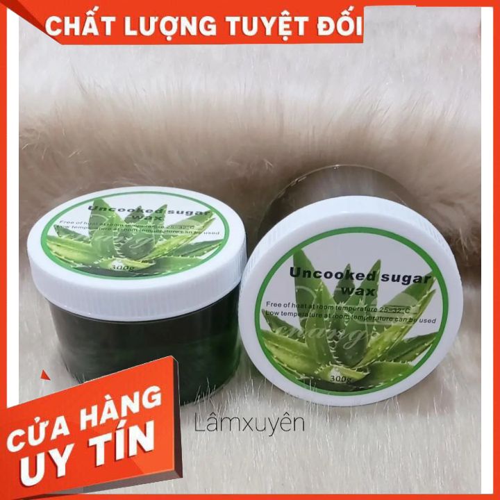 WAX lông lạnh Mật Ong Nha đam UNCOOKED SUGAR 300G  FREESHIP  tẩy sạch lông giúp da trắng sáng mềm mịn hiệu quả tức thì