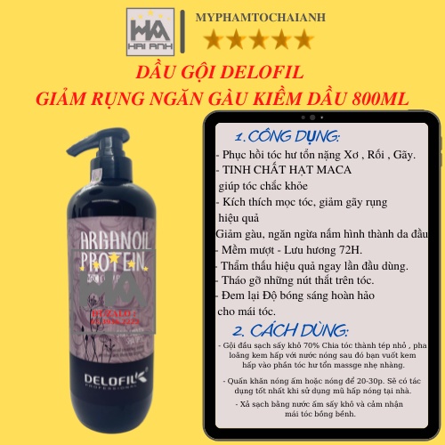 Dầu Gội Mềm Mượt Và Giảm Gàu DELOFIL 500ml-800ml