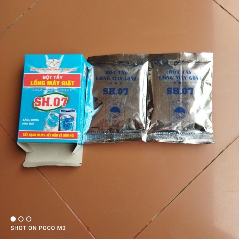 Bột Vệ Sinh Máy Giặt - Tẩy Lồng Máy Giặt SH 07 - Làm Sạch Máy Giặt - Khử Mùi Kháng Khuẩn Cửa Ngang Cửa Đứng