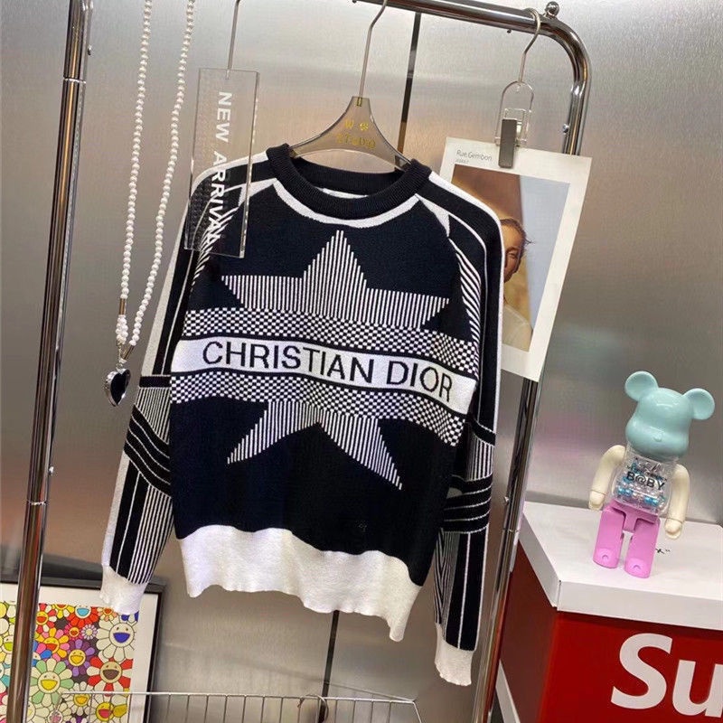 Hàng Có Sẵn! Áo Sweater Dior Thiết Kế Trẻ Trung Hợp Thời Trang Áo Hoodie Form Rộng Thoải Mái Hợp Xu Hướng Cho Nữ