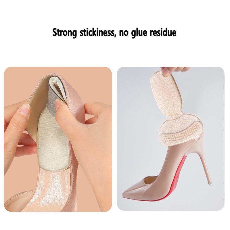 1 Cặp Miếng Dán Gót Chân 2 Trong 1 Có Thể Điều Chỉnh Kích Thước Chống Mòn Bảo Vệ Gót Chân Cho Nữ