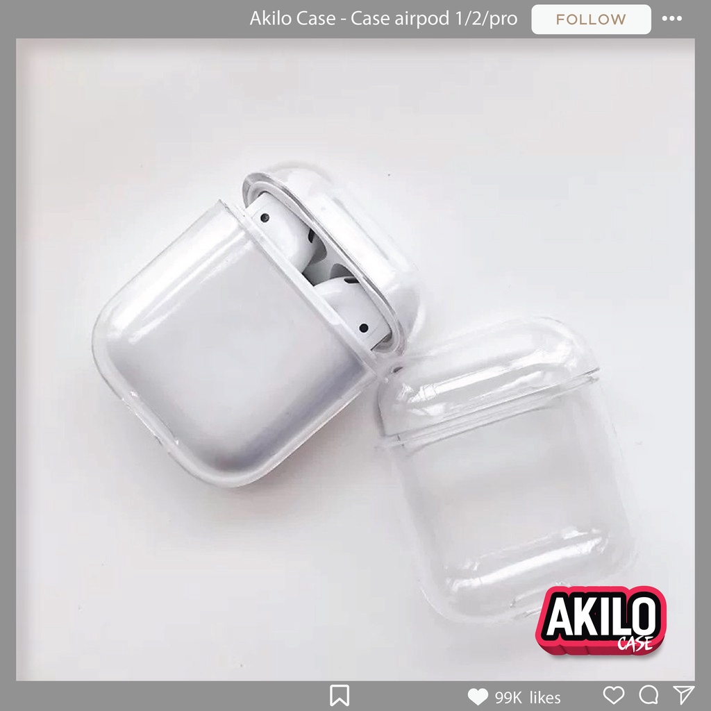 Case airpod Pro, ốp tai nghe bluetooth phụ kiện vỏ airpod 2 / pro kèm móc khóa cao cấp AKILO CASE