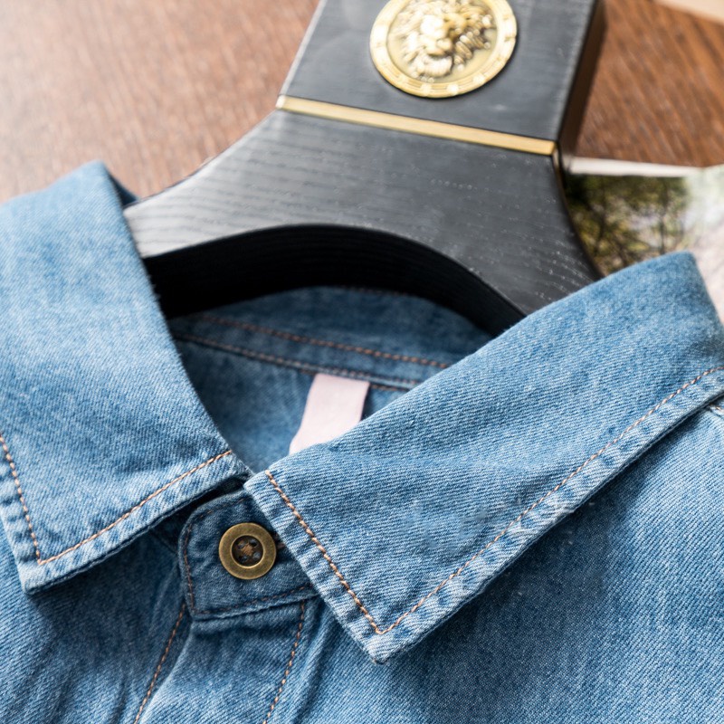 Áo Bò Denim Áo Sơ Mi Jean Dài Tay Đủ Size Nam Nữ Chống Nắng, Dễ Mặc, Đi Chơi Đi Làm Thoải Mái Hình Ảnh + Video
