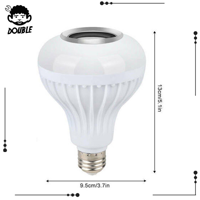 Bóng Đèn Led Đổi Màu Bluetooth 12w E27 Rgb Trang Trí Nhà Cửa / Quán Bar / Ktv