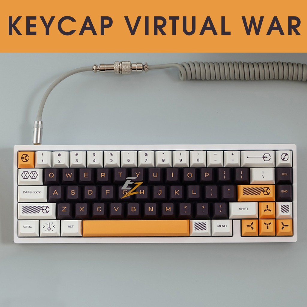 Keycap cho bàn phím Virtual War Cherry Profile Thick PBT 141 Phím | Gearbros