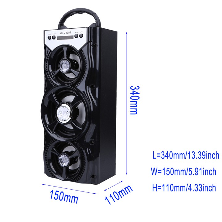 Loa gỗ Bluetooth xách tay MS-220BT