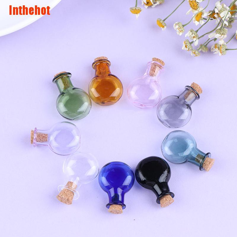 Set 2 Lọ Thủy Tinh mini Nhiều Màu Sắc Trang Trí Nhà Búp Bê