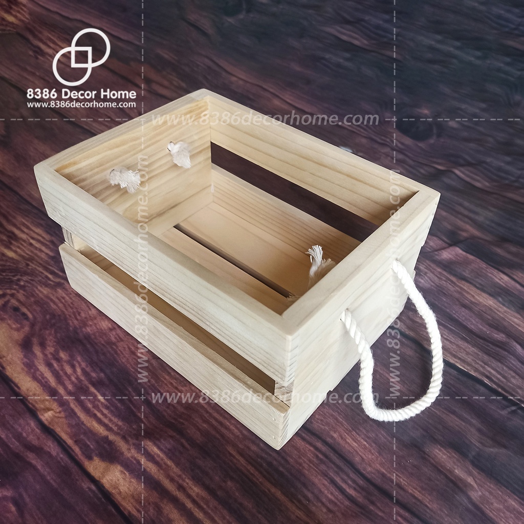 Hộp quà tết, khay gỗ gói quà, Hộp đựng đồ đa năng - Pallet gỗ thông