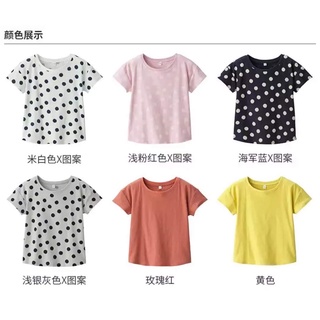 Áo cotton Muji chấm bi nhiều màu size 80 - 130