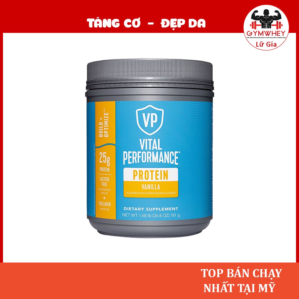 Vital Performance Whey Protein + Collagen 1.68lbs Thực Phẩm Bổ Sung Protein Tăng Cơ Và Collagen Giúp Đẹp Da