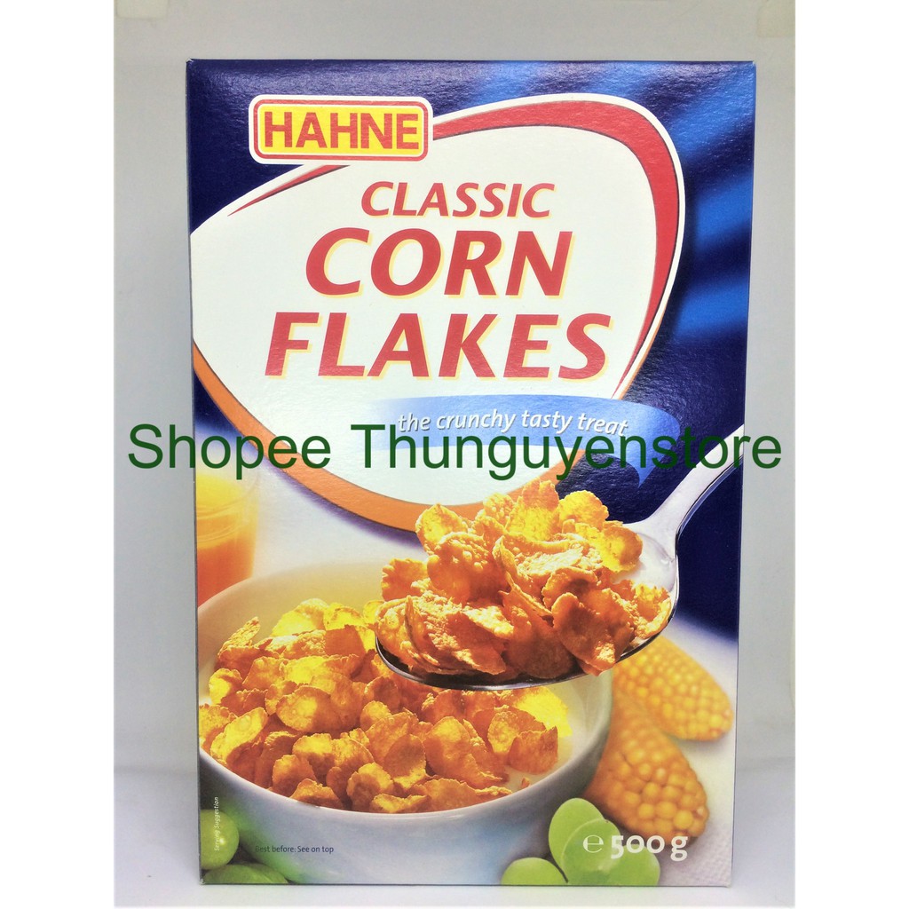Ngũ cốc ăn sáng bỏng ngô cornflake Hahne nhập khẩu Đức 500g/hộp