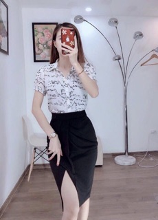 Áo sơ mi cộc tay nữ