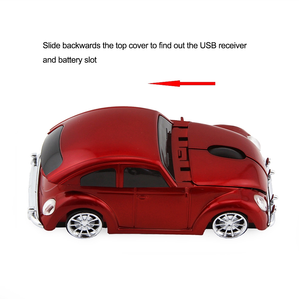 CHUYI Wireless Car Mouse MINI Beetle 2.4G Gifts Mouse Optical USB Cool 3D Ergonomic Cordless Light Mice For Laptop PC