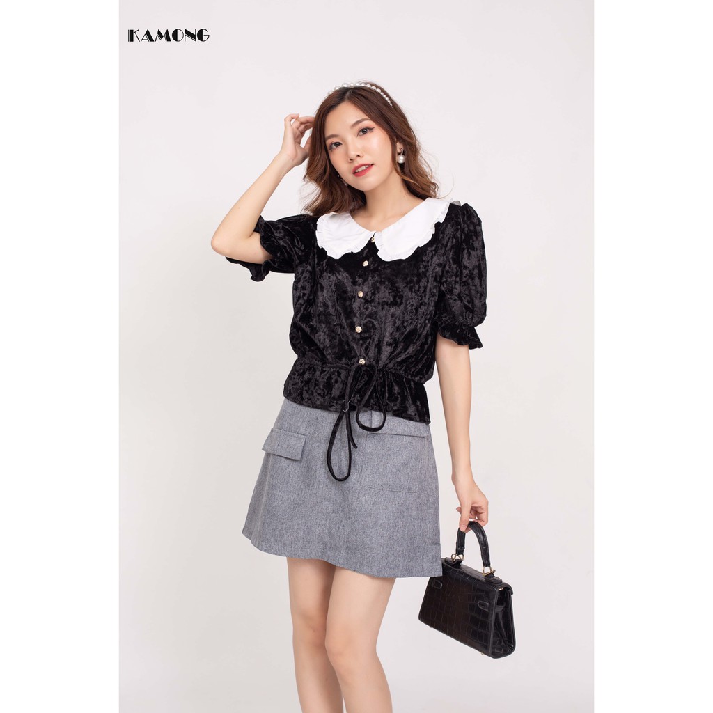 Chân váy chữ A phối túi KAMONG CV002 | BigBuy360 - bigbuy360.vn