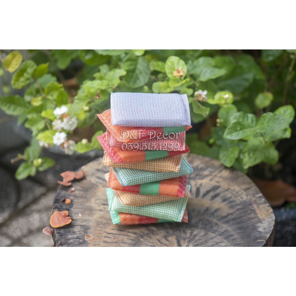 Miếng Mút Rửa Chén Bát Xoong Nồi, Màu Sắc Ngẫu Nhiên