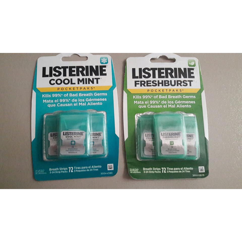 Listerine ngậm thơm miệng - Mỹ (72 miếng)