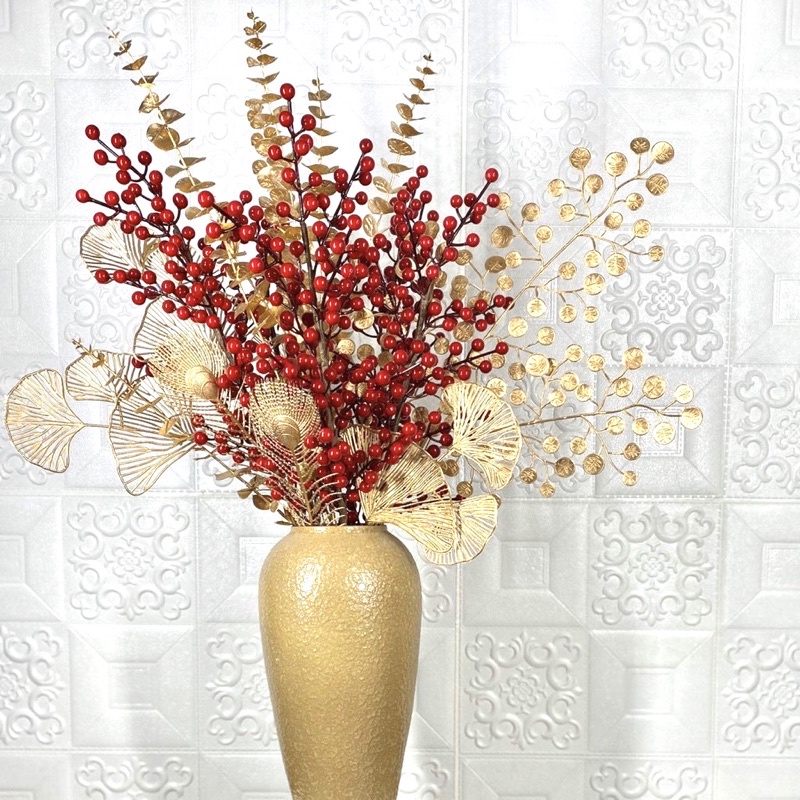 Cành trang trí nhựa xi vàng dài 75cm-115cm