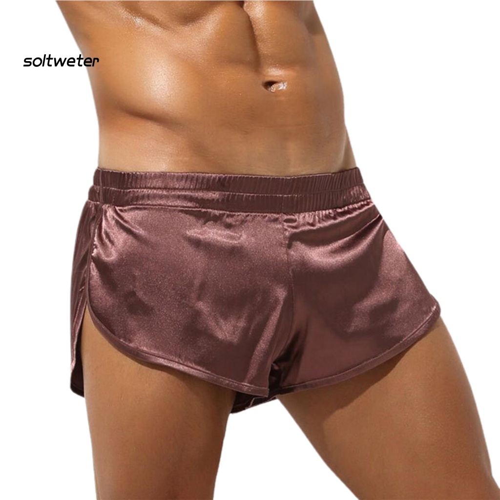 Quần Lót Boxer Mặc Ngủ Giả Hai Mảnh Thoáng Khí Gợi Cảm Cho Nam