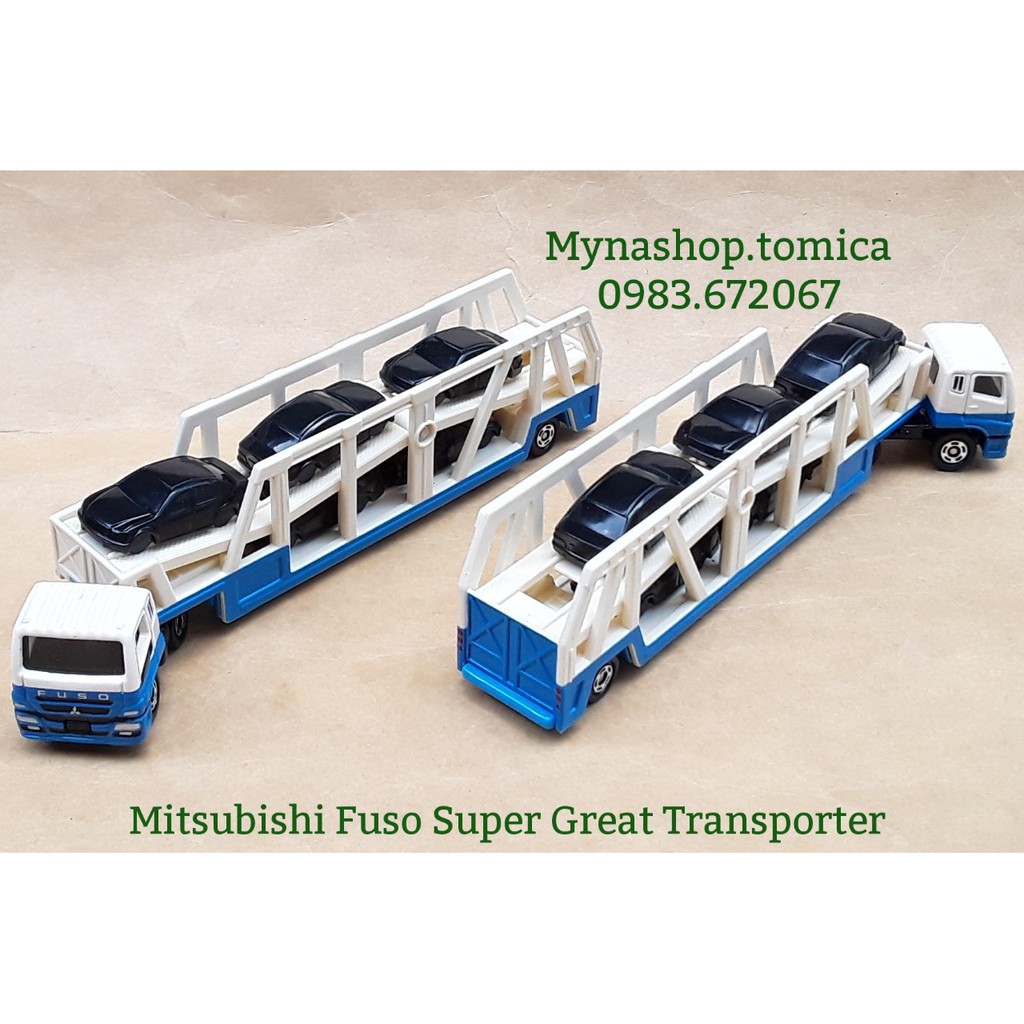 Xe mô hình tĩnh tomica không hộp - Mitsubishi Fuso Super Great Transporter