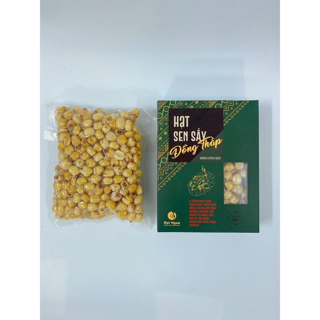 HẠT SEN SẤY ĐỒNG THÁP HỘP 250GRAM-HAT NGON