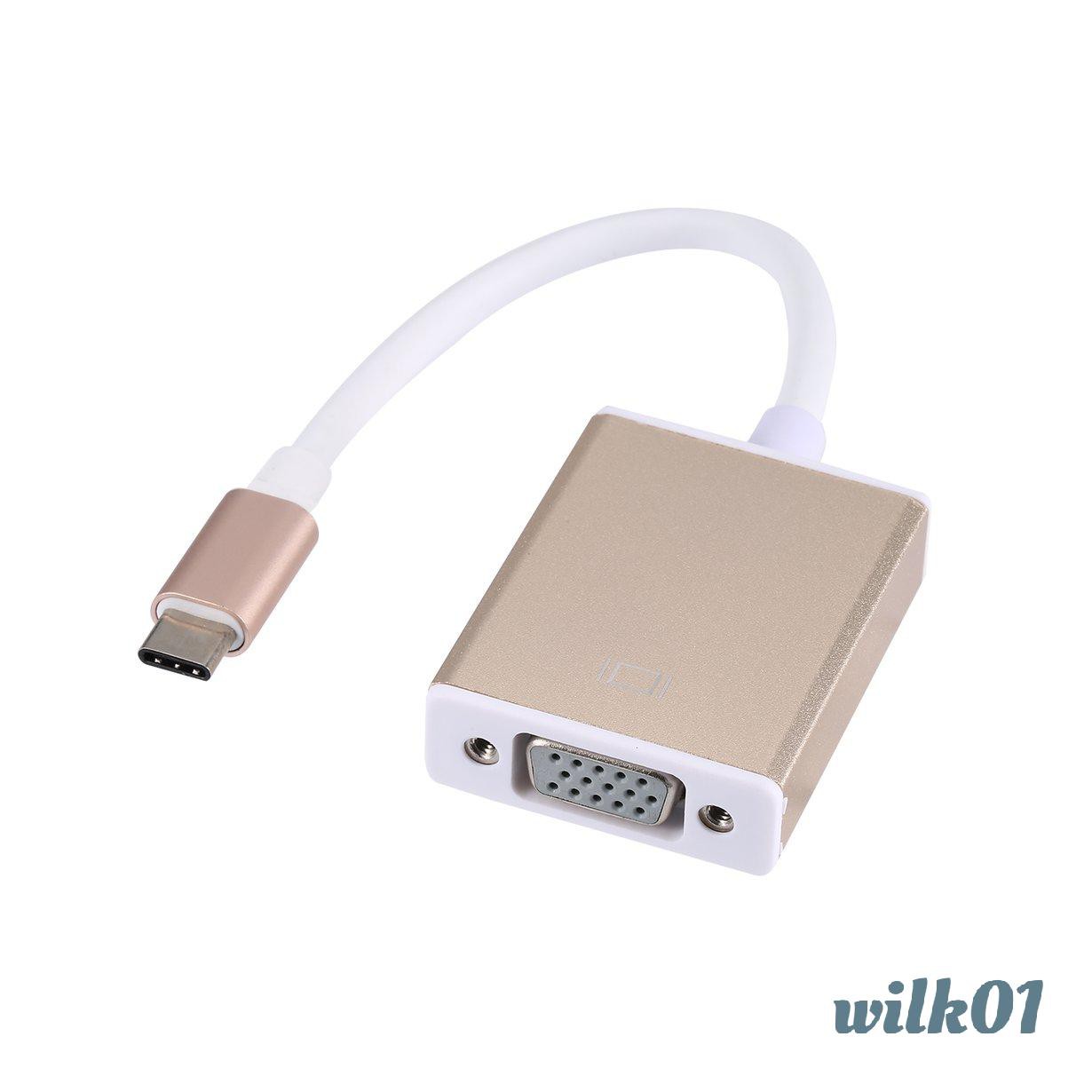 Dây Cáp Chuyển Đổi Từ Cổng Usb C Sang Cổng Vga 3 Cổng Dành Cho Macbook Wilk01