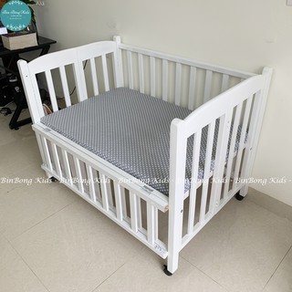 Ga bọc đệm cũi cho bé - chất liệu vải thô lụa cao cấp