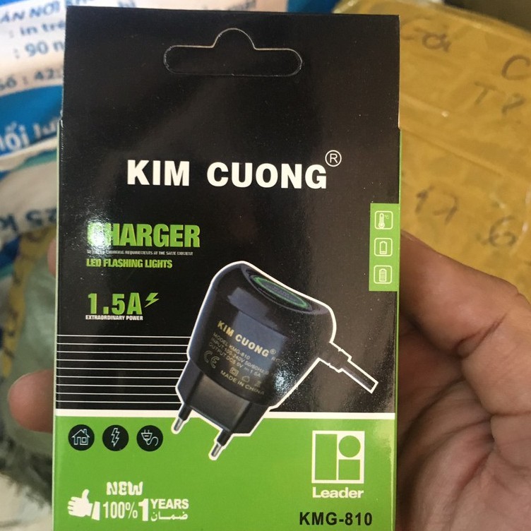 Sạc liền dây cho samsung, oppo... chân micro-usb, chính hãng KIM CƯƠNG, bảo hành 12 tháng